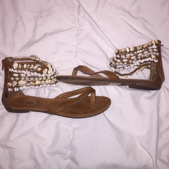 Flip flop ankle strap sandals