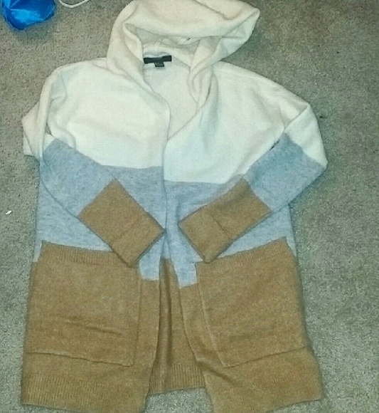 Warm fuzzy colorblock cardigan