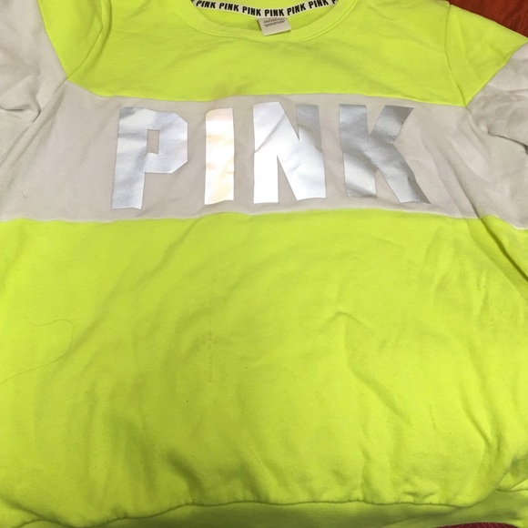 PINK Reflective Crewneck