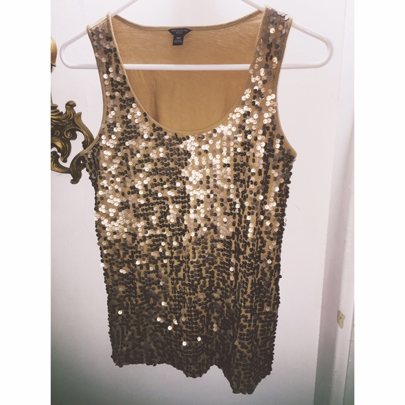 Vintage Tops - Gold sequin top