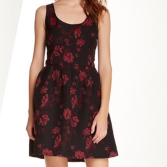 BB Dakota brocade fit and flare dress