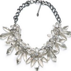 Zara lucite floral statement necklace