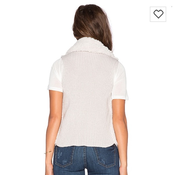 BB Dakota Faux Fur Vest Cream - Picture 3 of 4