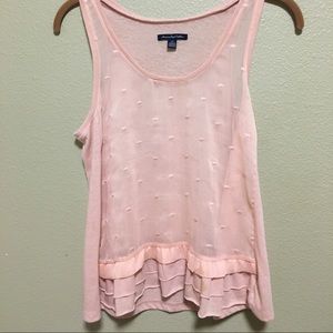 American Eagle light pink chiffon tank top
