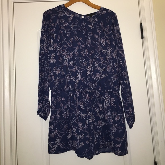 Purple, floral romper - Picture 1 of 4