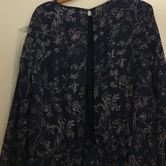 Purple, floral romper - Picture 3 of 4