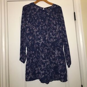 Purple, floral romper