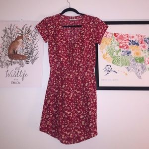 Kimchi Blue Red Floral S/S Dress