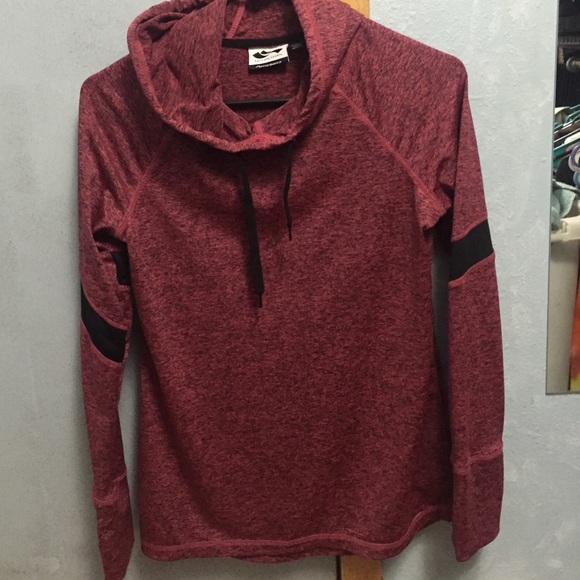 Red thin stretchy sweatshirt