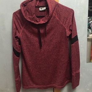Red thin stretchy sweatshirt