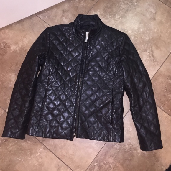 Black leather jacket