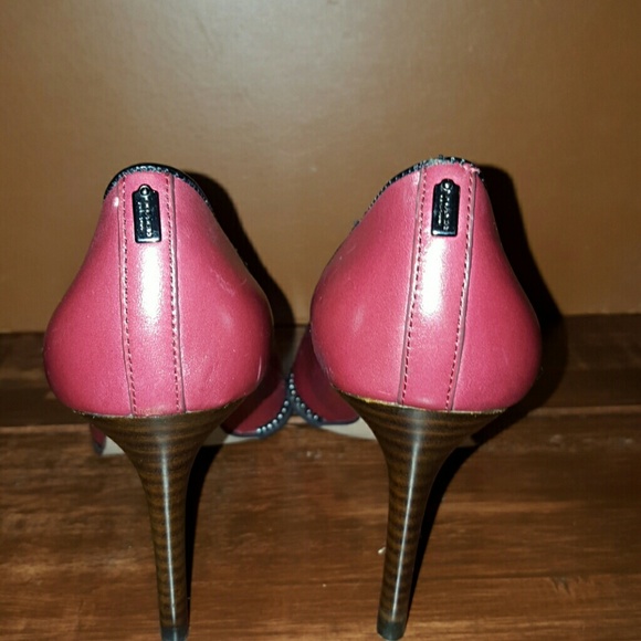SOLD DO NOT BUY NEW Coach burgundy heels - Picture 4 of 4