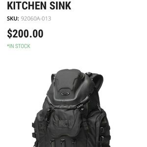 Oakley kitchen sink. A little wear and tear.