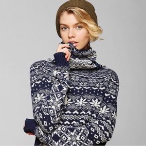 BDG Pattern Funnel-Neck Sweater