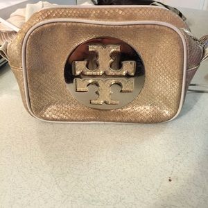 Tory Burch snake print makeup bag