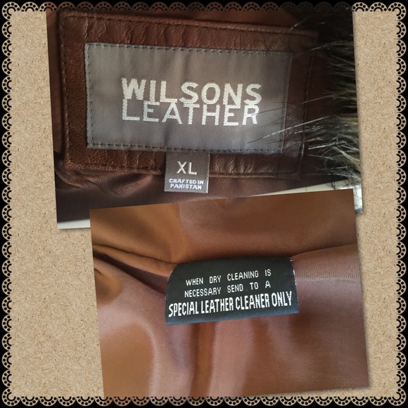 Women's Wilson Long Leather Fur Coat - Picture 12 of 13