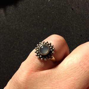 Sterling silver and blue chalcedony ring size 5