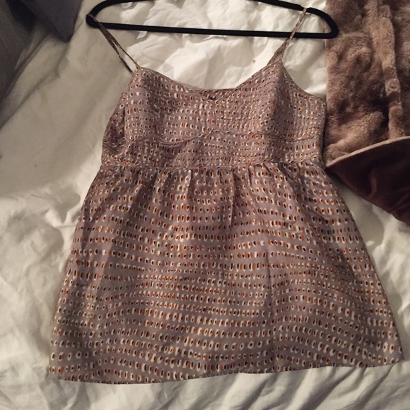 Printed silk camisole