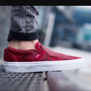 NWT Chili Pepper snakeskin Vans