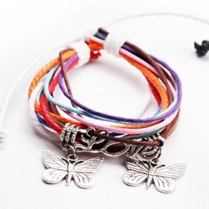 Pretty butterfly love bracelet