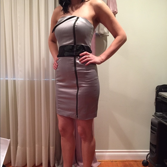 Sexy zipper cocktail dress.