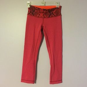 Red Lululemon leggings