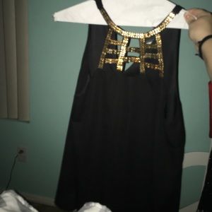 Black Fancy Tank Top