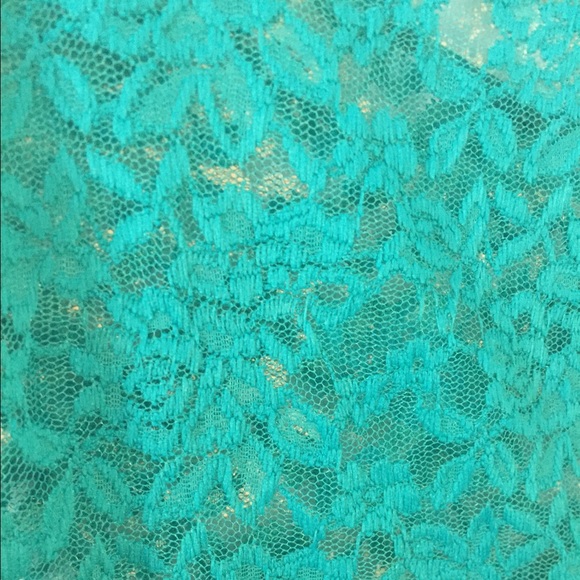 Aerie Teal Lace Shirt Size Small - Picture 3 of 4