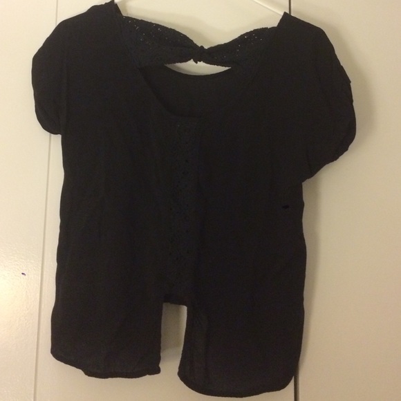 Tops - Black top with a lace in back side