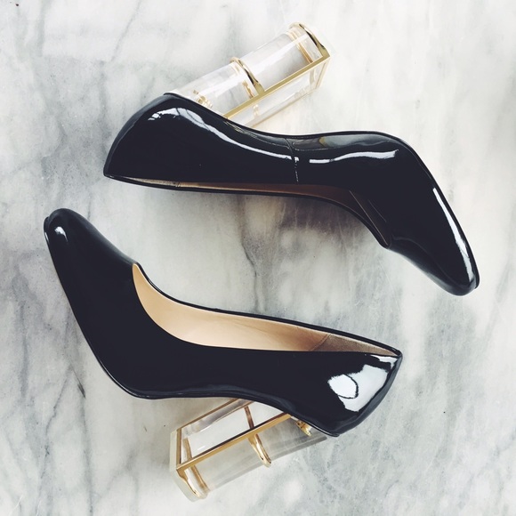 Zara Shoes - Zara Patent Pumps with Lucite Heels