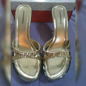 Gold Embellished Heels New size 9