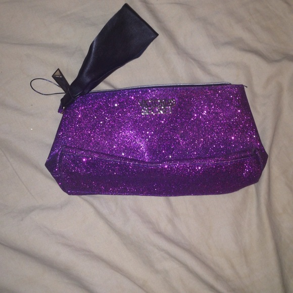 Purple Glitter Victoria's Secret Makeup Bag