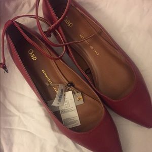 Gap red flats **tags attached, never worn!**