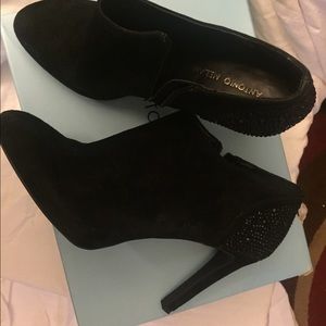Antonio Melani black booties **never worn**