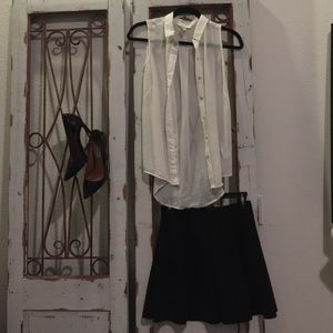 Sheer Cream Sleeveless Blouse (2)