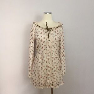 NWOT EME long sleeve crochet lace floral dress