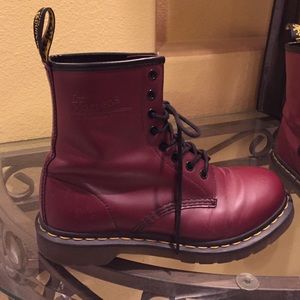 Size 8 cherry Doc Martins