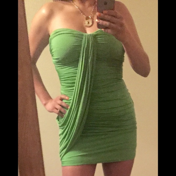 Lime green Bebe dress medium