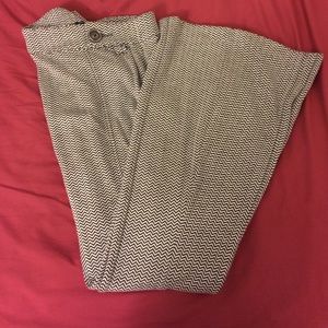 Flared Zig Zag Patterned Pants