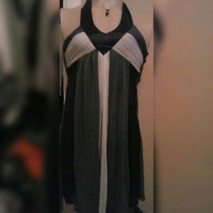 Grey,Black & White Colorblock Dress Sm