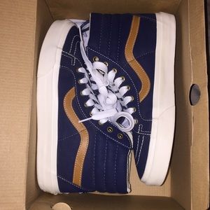 Vans Sk8 High  ( Coated Canvas ) Dress Blue