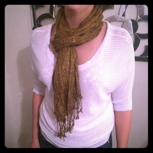Gold sparkly scarf