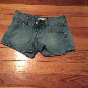 Old navy blue jean shorts. Size 4.