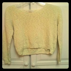 Yellow crop sweater