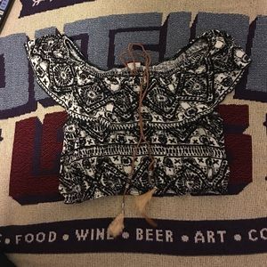 Off the shoulder crop top