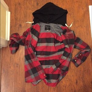 Hooded flannel men's small