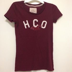 XSmall Maroon Hollister Tee