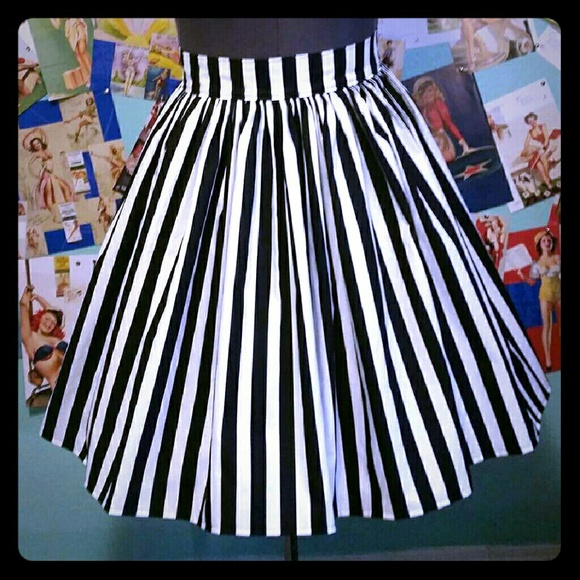 Striped circle skirt
