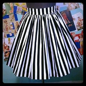 Striped circle skirt