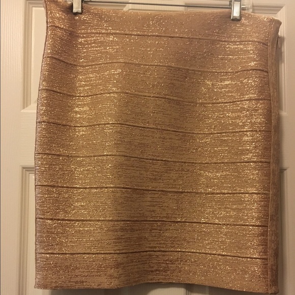🍋Hau✝e Hippie nude/gold Skirt Size:L - Picture 1 of 4